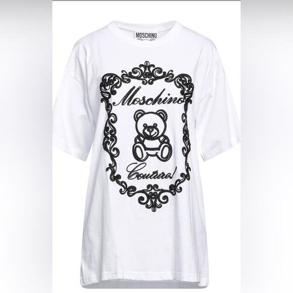 Moschino Tops - ✨ Moschino Couture Embroidered Teddy Bear T-Shirt | Made in Portugal Size S NWT